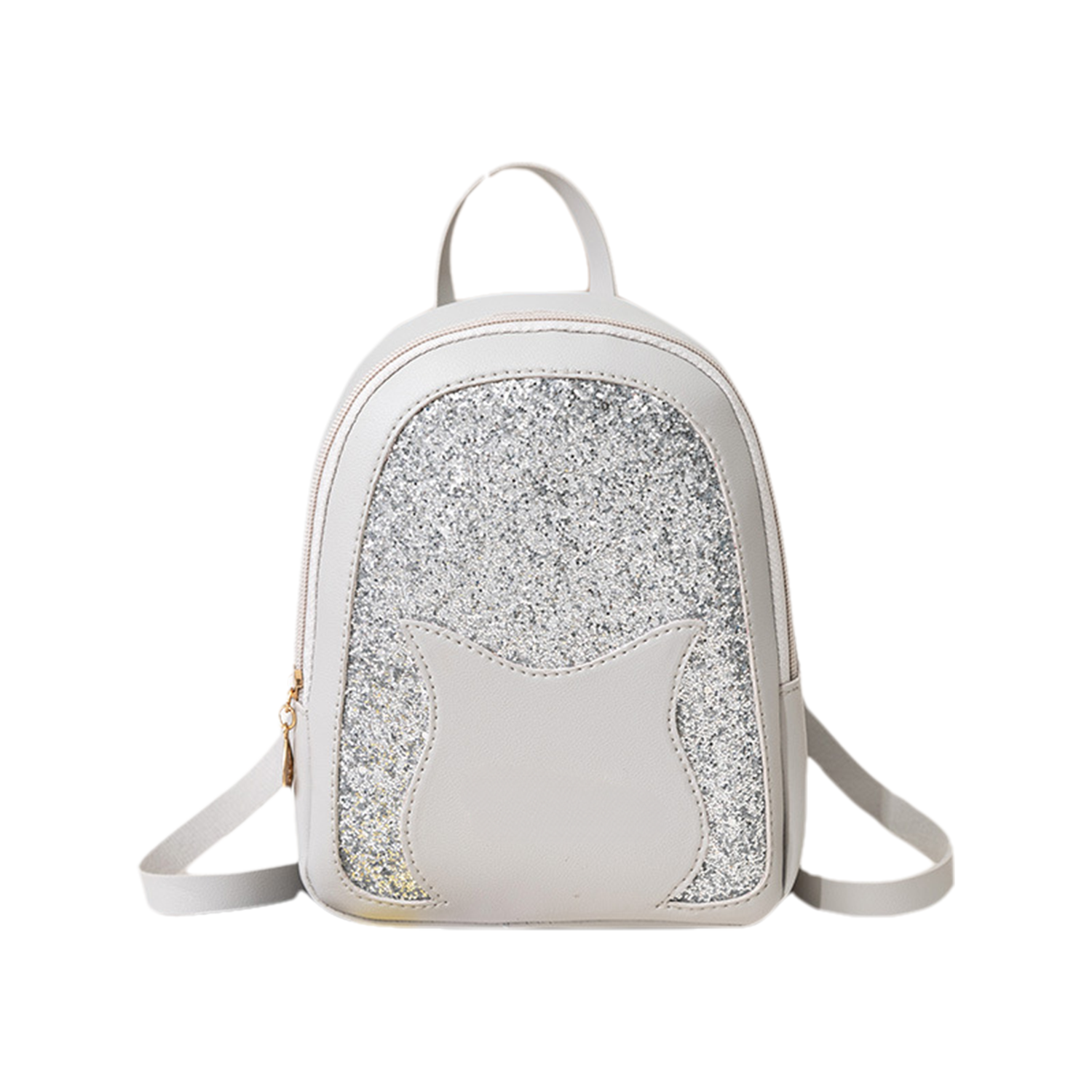 Sequin Small Shining PU Feather Backpack 2